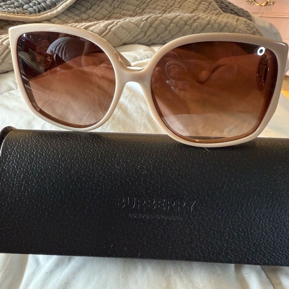 Burberry Cream Oversized Sunglasses